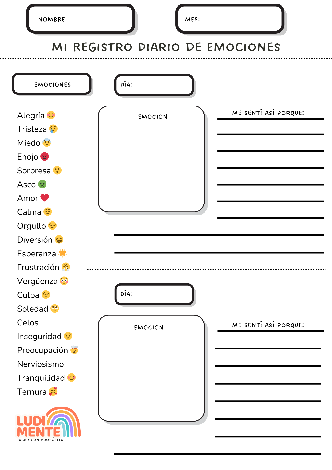 Cuadernillo digital. Mi registro diario de emociones. - Image 3