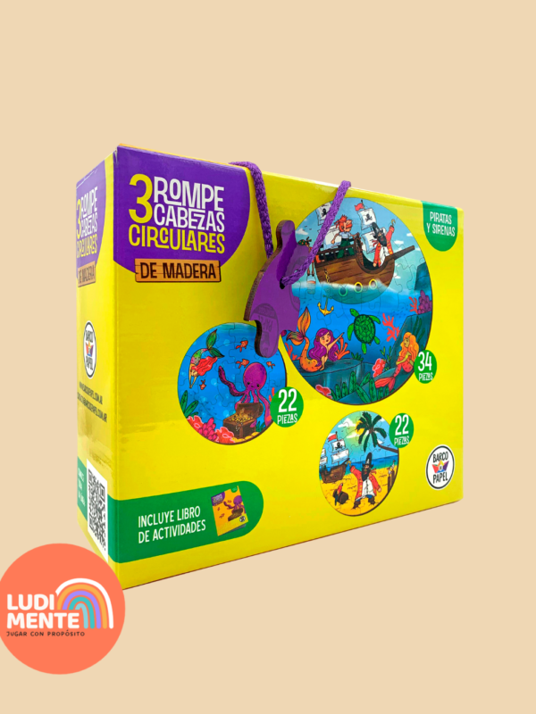 Rompecabezas x3. Piratas y sirenas.