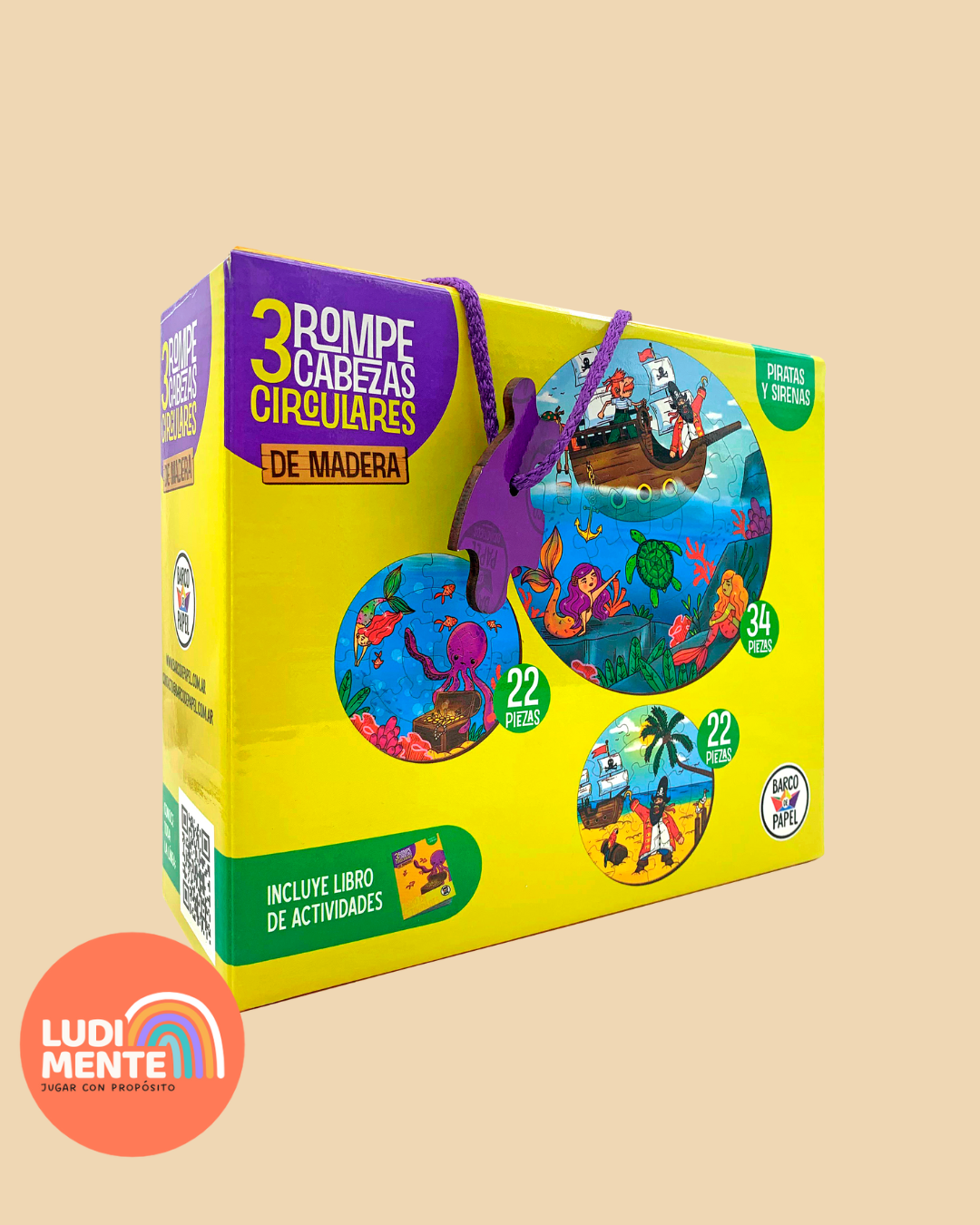 Rompecabezas x3. Piratas y sirenas.