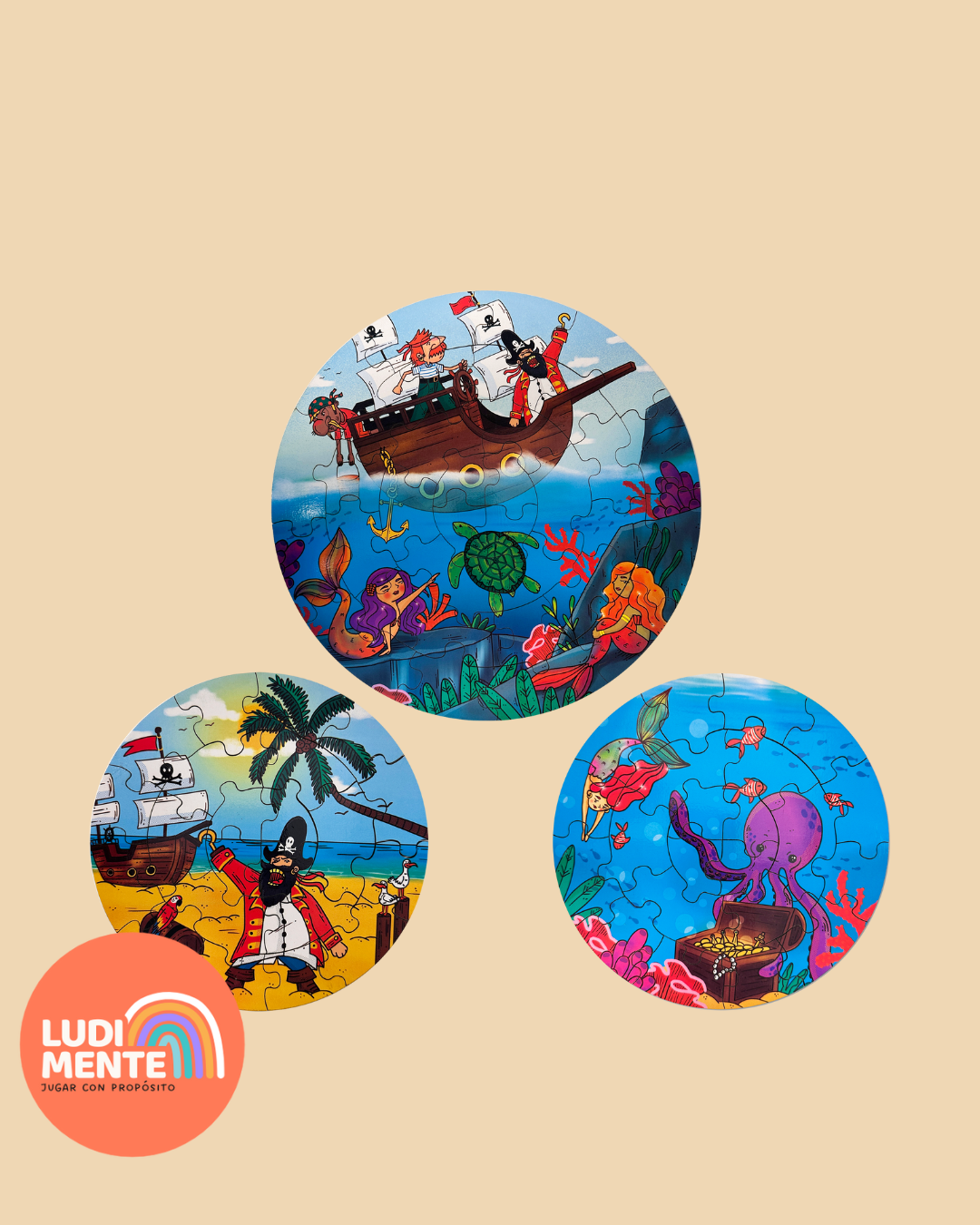 Rompecabezas x3. Piratas y sirenas. - Image 3